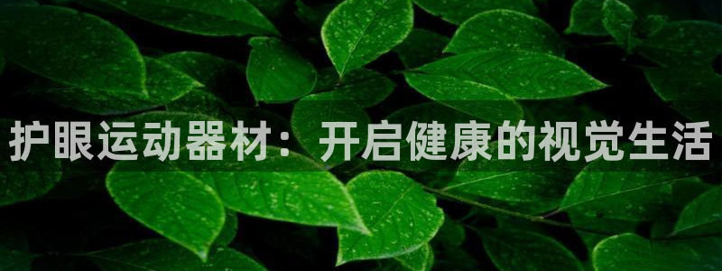 意昂体育4娱乐：护眼运动器材：开启健康的视觉生活